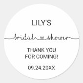 Liebe Hört Brautparty Gefälligkeitsaufkleber Runder Aufkleber (Vorderseite)