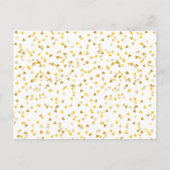 Liebe hört Confetti-Kalender Save the Date Ankündigungspostkarte (Rückseite)