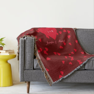 Liebe hört den Geburtstag des Bräutigam Hochzeitsw Decke