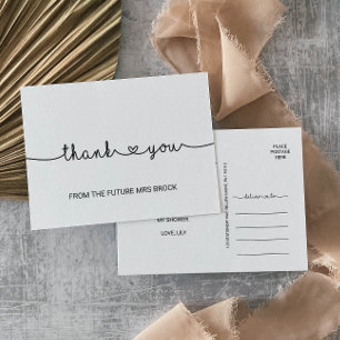 Liebe hört Einfaches Brautparty Hochzeit Vielen Da Postkarte