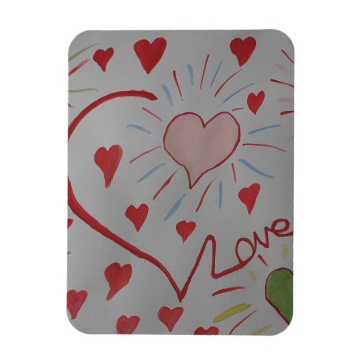 Liebe Hört flexibles Foto Magnet (Vertikal)