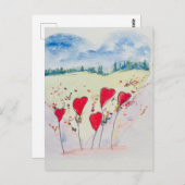 Liebe hört für immer postkarte (Vorne/Hinten)