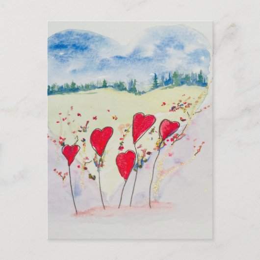 Liebe hört für immer postkarte (Vorderseite)