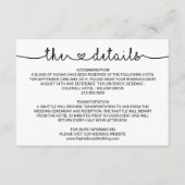 Liebe Hört Hochzeitdetails - Eintrittskarte Begleitkarte (Vorderseite)