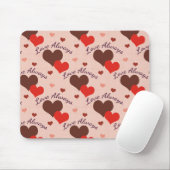 Liebe hört immer das Valentinmuster Mousepad (Mit Mouse)