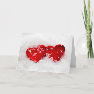 Liebe hört in der Schneeballkarte Feiertagskarte