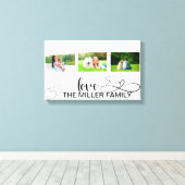 Liebe Hört in Schwarzweiß-Script-benutzerdefiniert Leinwanddruck (Insitu (Holzboden))