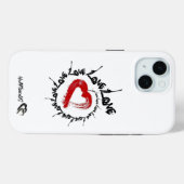 Liebe Hört iPhone 15 Fall Case-Mate iPhone Hülle (Rückseite (Horizontal))