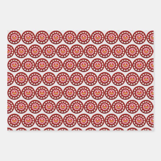 Liebe hört Kunsthandwerkspapier Geschenkpapier Set (Vorderseite 3)