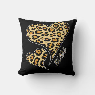 Liebe Hört Leopard Druckkäse Tier Lover T- Kissen
