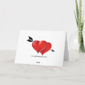 Liebe hört mit Arrow-Hochzeitstag Karte (Rückseite)