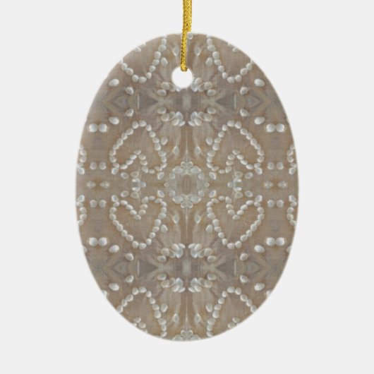 Liebe hört Muscheln, romantische exotische tropisc Keramikornament (Vorne)