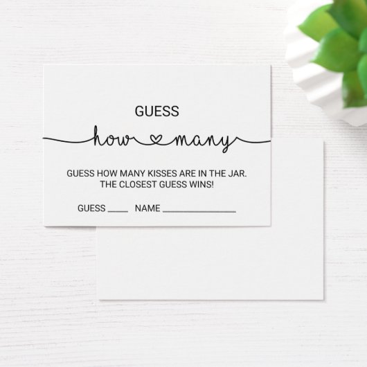 Liebe hört Ratschläge wie viele Kisses Game Cards (Schreibtisch)