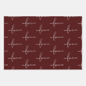 Liebe hört Valentines Wrapping Paper Geschenkpapier Set (Vorderseite 3)