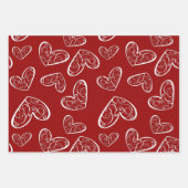 Liebe hört Valentines Wrapping Paper Geschenkpapier Set (Vorderseite 2)