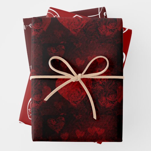 Liebe hört Valentines Wrapping Paper Geschenkpapier Set (Beispiel)