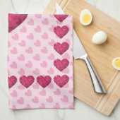 Liebe hört Valentins Dekor Geschirrtuch (Viertel Falte)