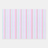 Liebe hört Verlobtes Jubiläum Striptes rosa Gesche Geschenkpapier Set (Vorderseite 3)