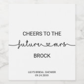 Liebe hört Zukunft Frau. Weinetikett (Einzelnes Label)