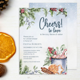 Liebe Hot Cocoa Winter Brautparty Einladung