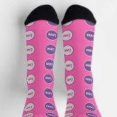 Liebe Hot Pink Dark Lavender Pale Pink Muster Socken (Oben)