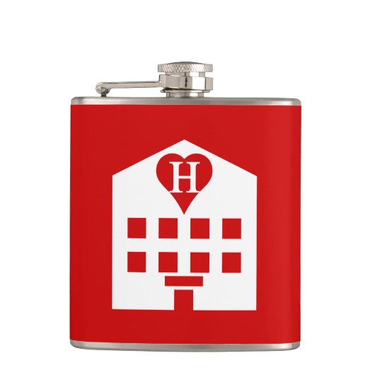 Liebe Hotel Japanese Emoji Flachmann (Vorderseite)