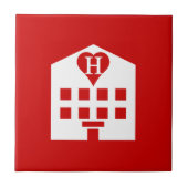 Liebe Hotel Japanese Emoji Fliese (Vorderseite)