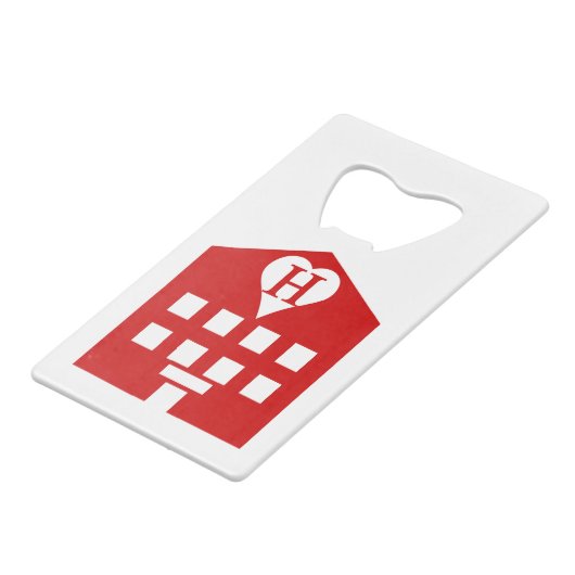 Liebe Hotel Japanese Emoji Geldkarten Flaschenöffner (Vorderseite Schrägansicht)