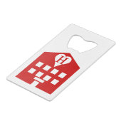 Liebe Hotel Japanese Emoji Geldkarten Flaschenöffner (Rückseite Schrägansicht)