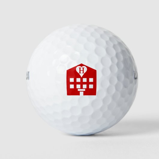 Liebe Hotel Japanese Emoji Golfball (Vorderseite)