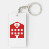 Liebe Hotel Japanese Emoji Schlüsselanhänger (Rückseite)