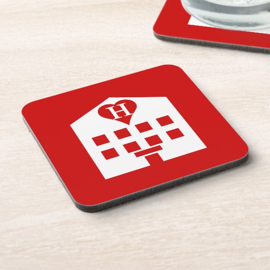 Liebe Hotel Japanese Emoji Untersetzer (Linke Seite)