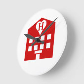 Liebe Hotel Japanisch Emoji Runde Wanduhr (Winkel)