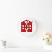 Liebe Hotel Japanisch Emoji Runde Wanduhr (Zuhause)