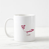Liebe - Houb - ح ب in arabischer Kalligraphie Kaffeetasse (Links)