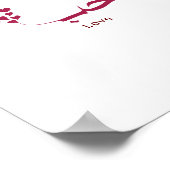 Liebe - Houb - ح ب in arabischer Kalligraphie Poster (Ecke)