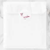 Liebe - Houb - ح ب in arabischer Kalligraphie Runder Aufkleber (Tasche)
