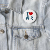 Liebe House Music Button (weiß) (Beispiel)