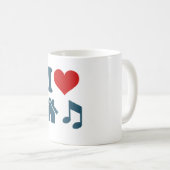 Liebe House Music coffee Tasse | Ibiza-Geschenke (VorderseiteRechts)