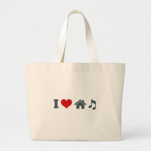 Liebe House Music Jumbo Stoffbeutel