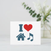 Liebe House Music Postkarte (Stehend Vorderseite)