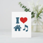 Liebe House Music Postkarte (Stehend Vorderseite)