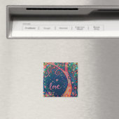 Liebe Hübsch Blauer Tree Blumengeiz Magnet (In Situ (Geschirrspüler))