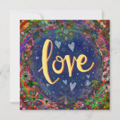 Liebe Hübsch Hearts Blume Inspiration Dankeskarte (Vorderseite)