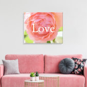 Liebe hübsch Peach Rose Leinwanddruck (Insitu (Wohnzimmer))