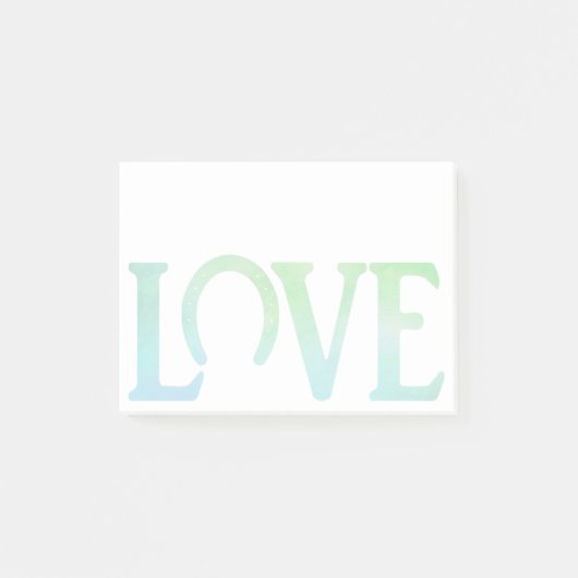 Liebe Huf Grün Post-it Klebezettel (Vorderseite)