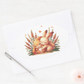 Liebe Hug Ovaler Aufkleber (Umschlag)