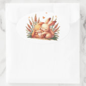 Liebe Hug Ovaler Aufkleber (Tasche)