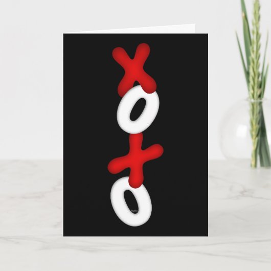 Liebe Hugs und Kisses Valentine Feiertagskarte (Vorderseite)