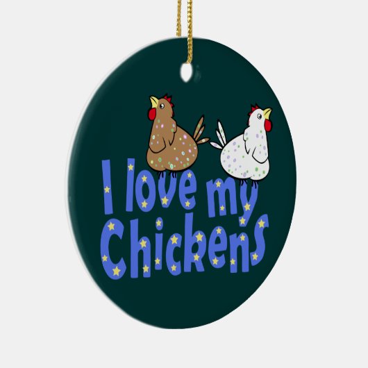 Liebe-Huhn-Verzierung Keramik Ornament (Rechts)